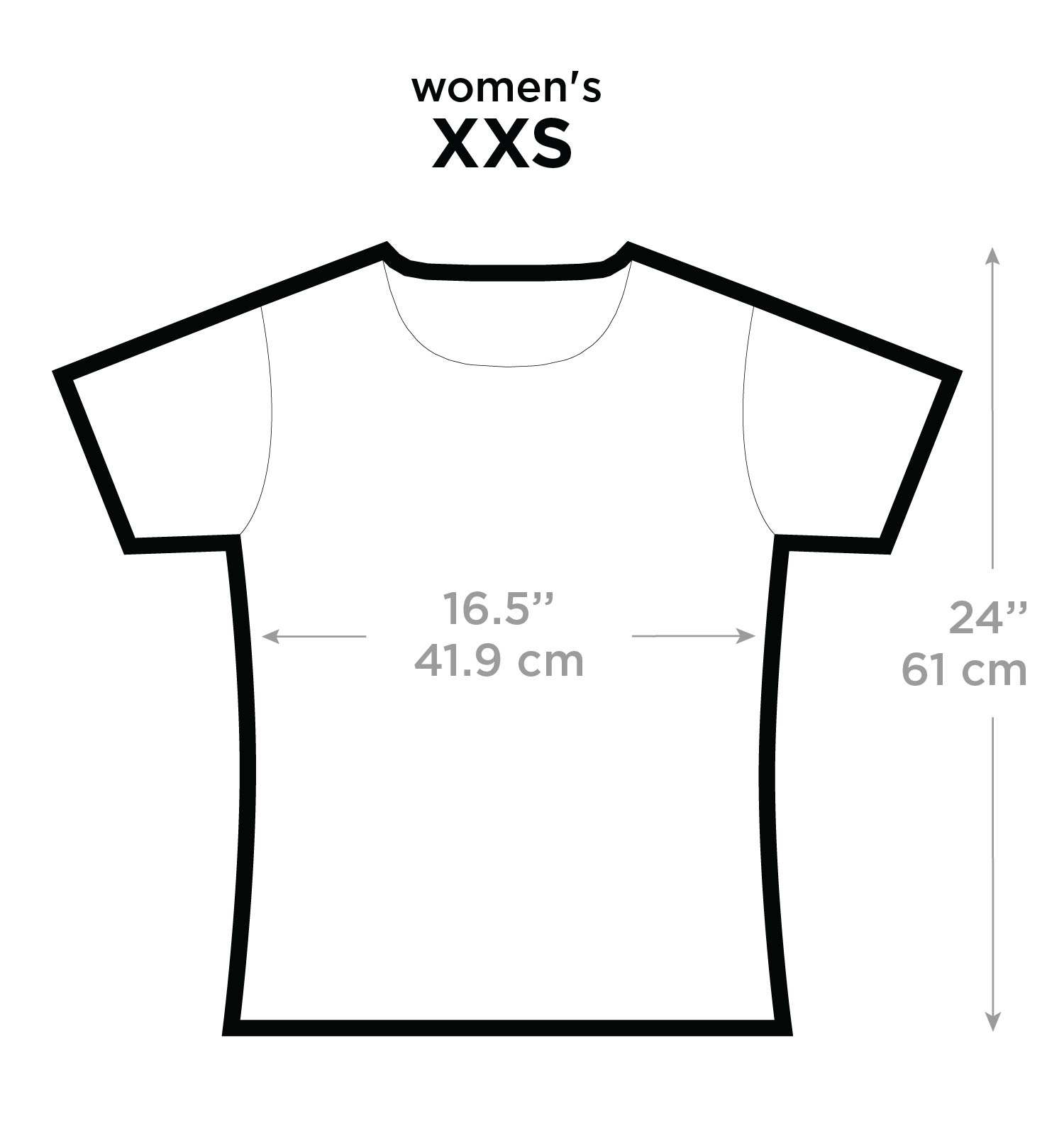 Size Chart T-shirt Women - Picture This Clothing